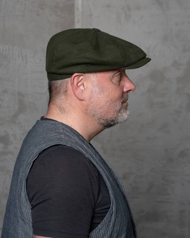 Pike Brothers 1928 Newsboy Cap Moleskin moss Speichern exportieren