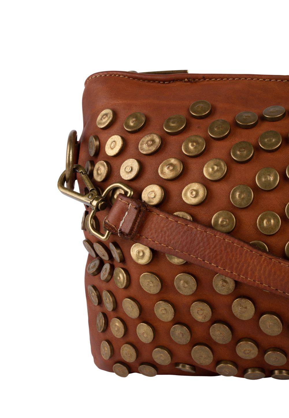 Schmuddelwedda DreiMaster Vintage Ledertasche mit Nieten Bis zu 50% Rabatt
