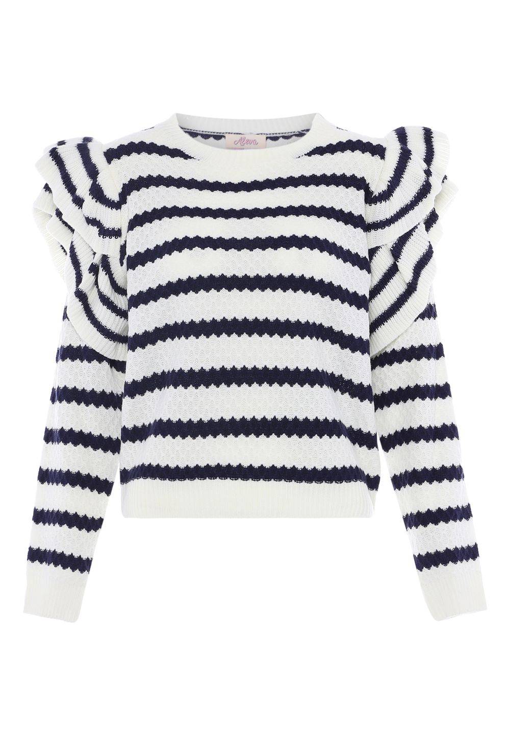 Schmuddelwedda Dreimaster Vintage Pullover mit Rüsche 50% Rabatt mit kostenlosem Versand