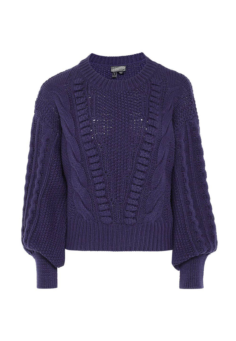 Schmuddelwedda Dreimaster Vintage Pullover mit Zopfstrick Auslauf