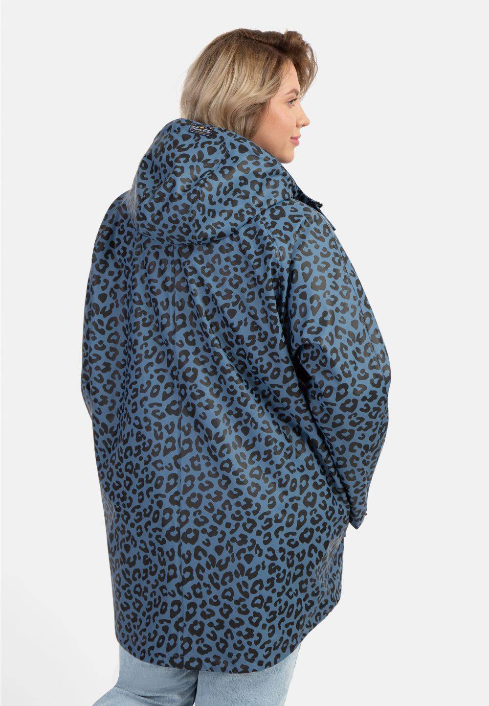Schmuddelwedda Schmuddelwedda Plus Size Regenmantel mit Leoprint Fabrikpreis