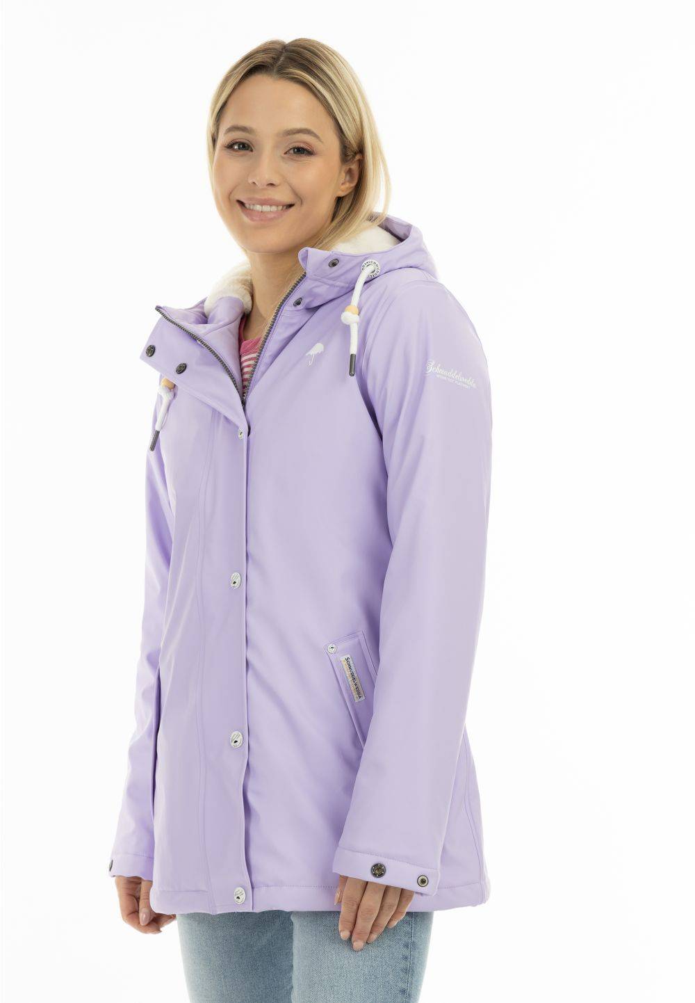 Schmuddelwedda Schmuddelwedda Regenjacke mit Webpelzfutter