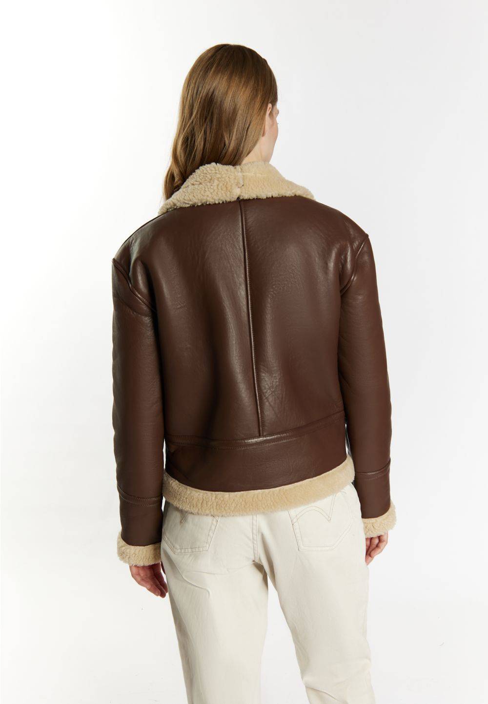 Schmuddelwedda DreiMaster Vintage Lederjacke aus Shearling Zeitlich begrenztes Angebot
