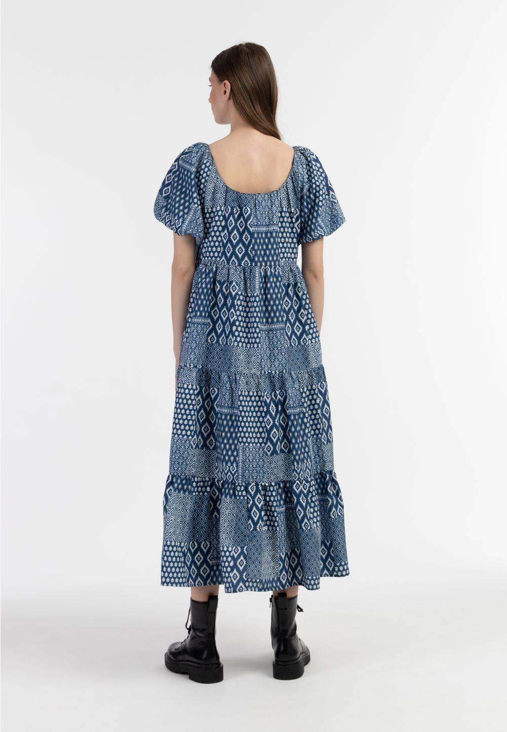 Schmuddelwedda DreiMaster Vintage Kurzarm Maxikleid Räumungsverkauf