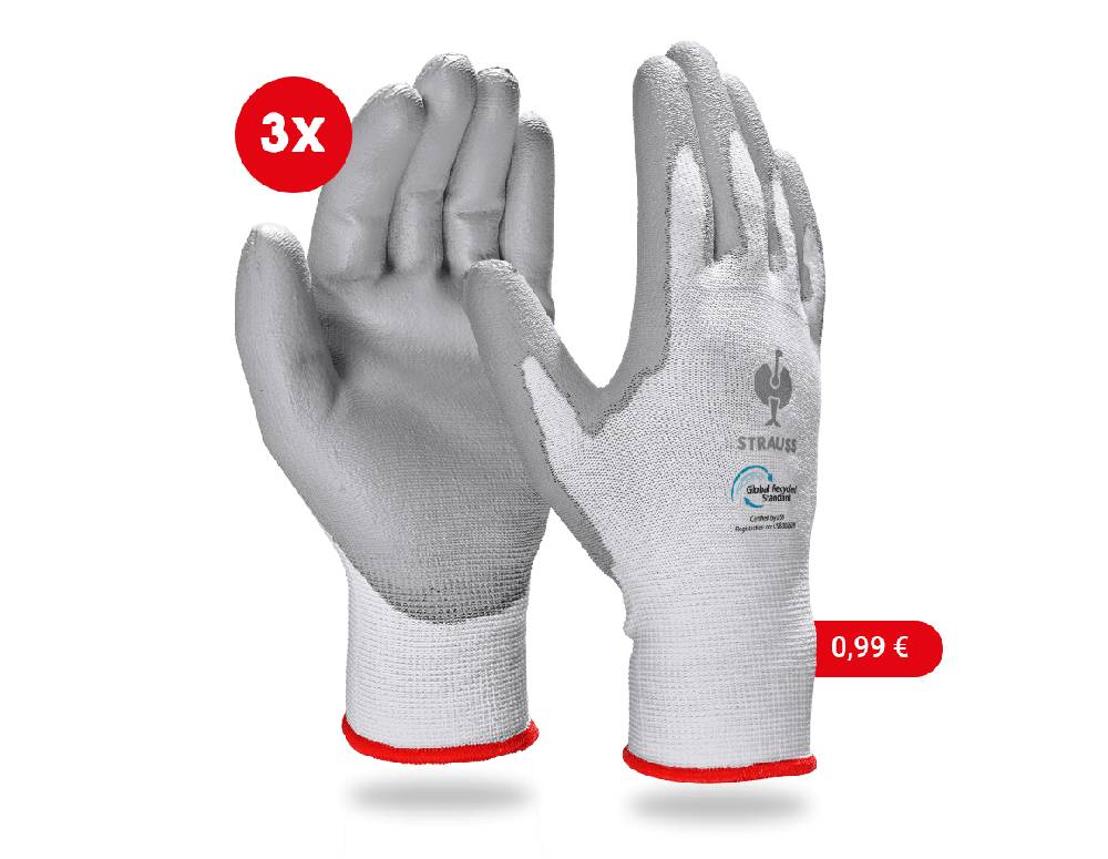 Strauss e.s. PU-Handschuhe recycled, 3 Paar Saisonale Angebote