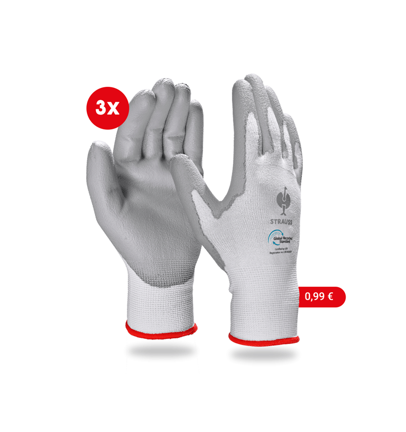 Strauss e.s. PU-Handschuhe recycled, 3 Paar Saisonale Angebote