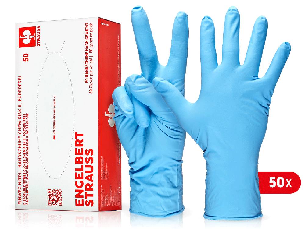 Strauss Einweg Nitril-Handschuhe Chem Risk II,puderfrei Bis zu 55% Rabatt