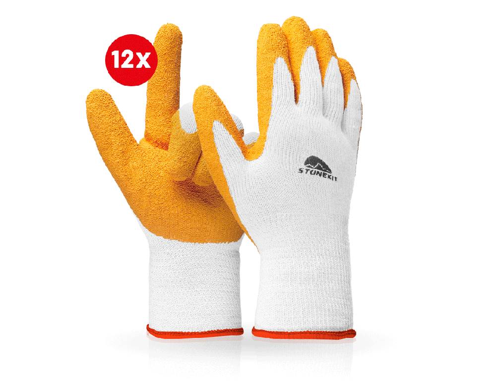 Strauss Latex-Strickhandschuhe Eco-Grip II, 12er Pack Jubiläumsangebot