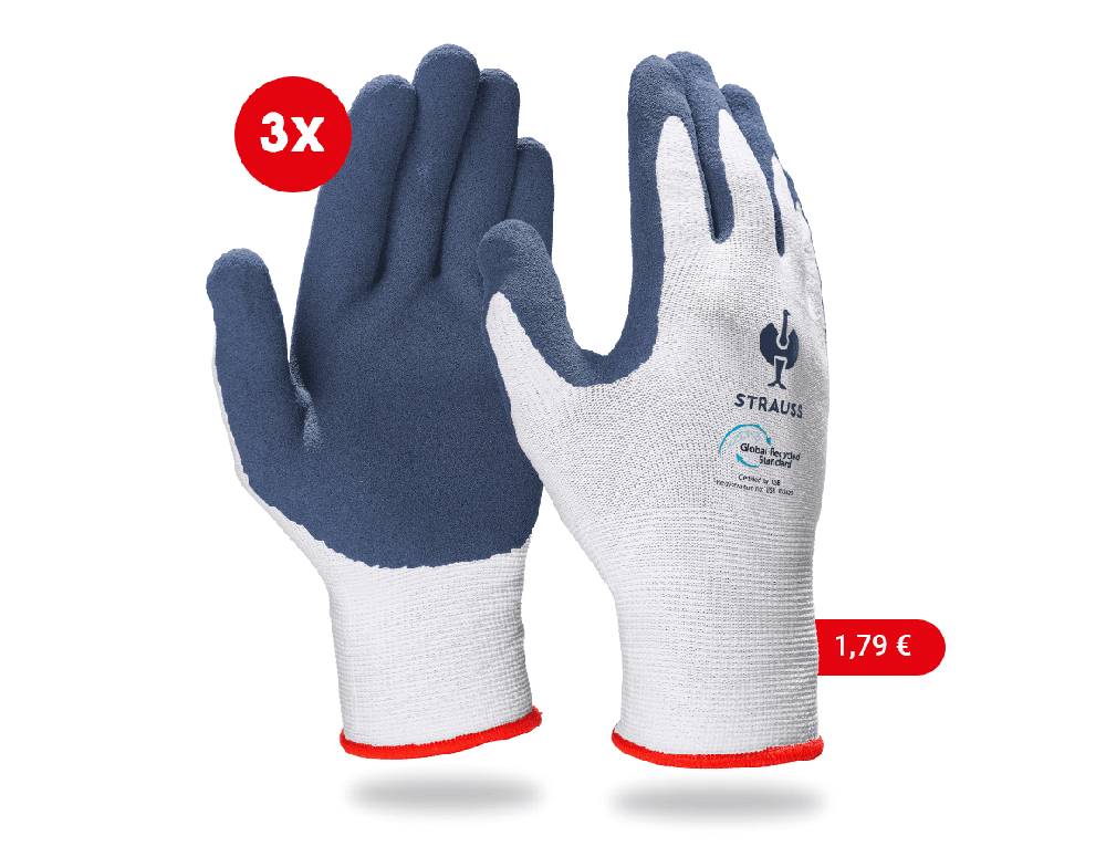 Strauss e.s. Latexschaum-Handschuhe recycled, 3 Paar Neuheiten