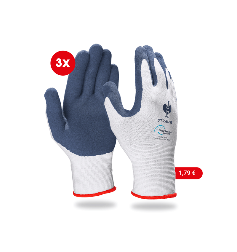 Strauss e.s. Latexschaum-Handschuhe recycled, 3 Paar Neuheiten