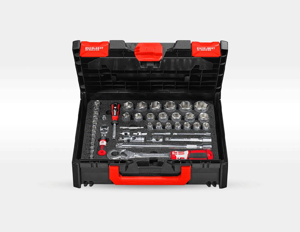 Strauss STRAUSSbox Werkzeug-Set Allround pro 1/4" + 1/2" Clearance-Verkauf